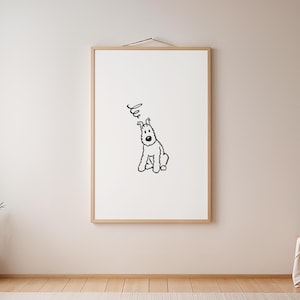 Sneeuw Etourdi, Poster Kuifje en Sneeuw, poster, wanddecoratie