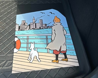 TINTIN コミックアート 木製フレーム Tintin, 4 Landscapes, 4k High Quality Digital Downloads