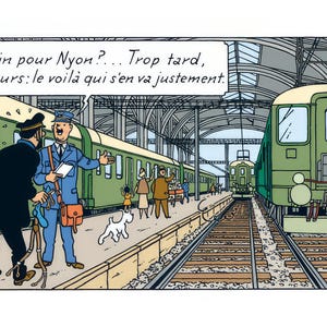 The Train to Nyon, Tintin, poster, wall decoration image 3