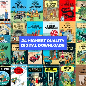 TINTIN-Cover, digitaler Download, VOLLSTÄNDIGES PACK, hohe Qualität