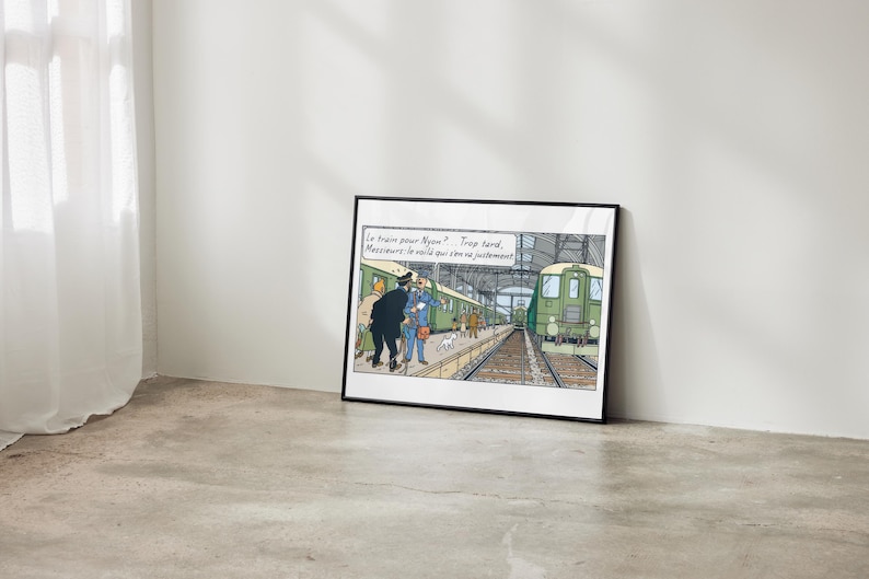The Train to Nyon, Tintin, poster, wall decoration image 2
