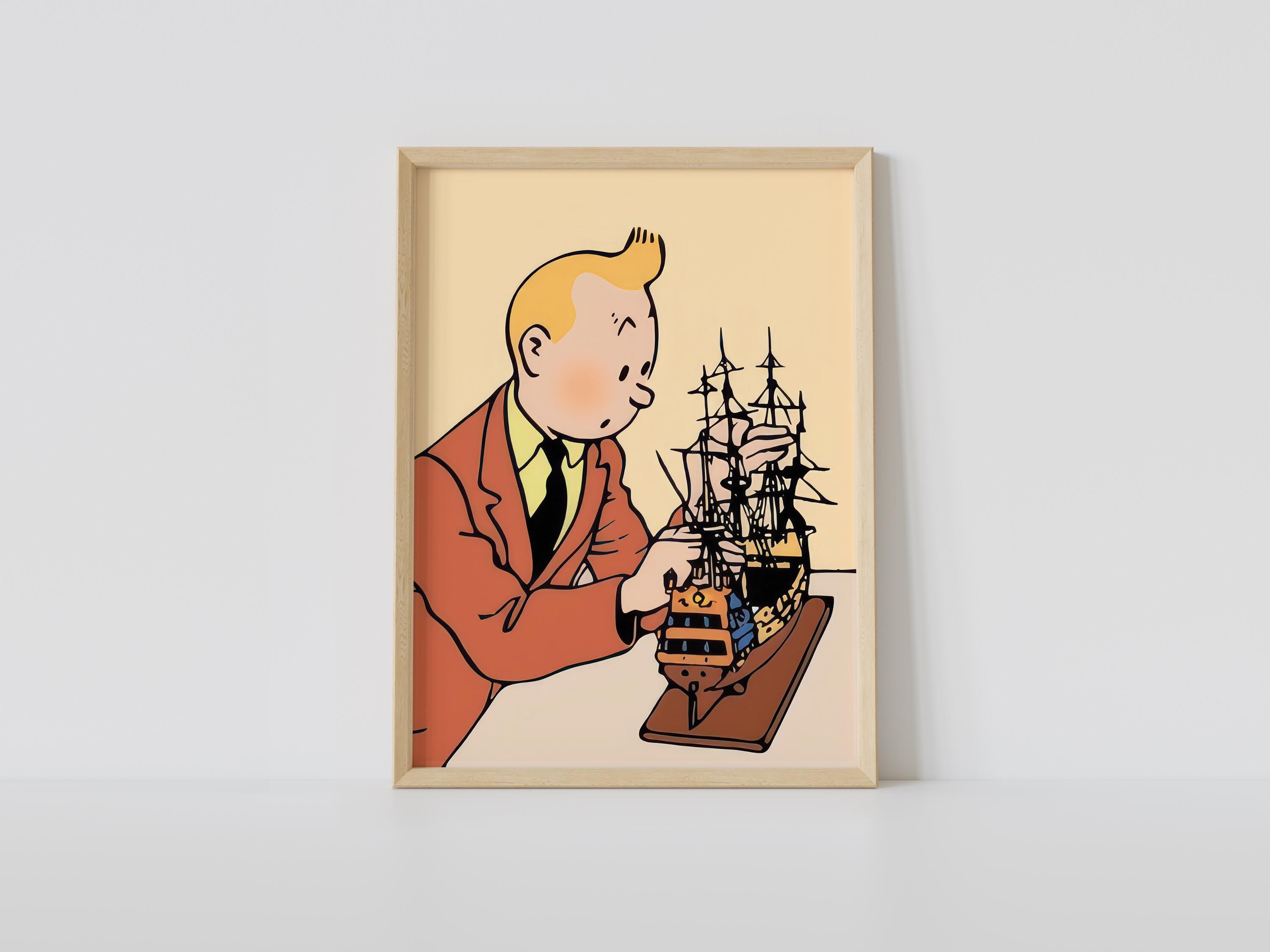 Tintin and the Miniature Boat, the Secret of the Unicorn Poster