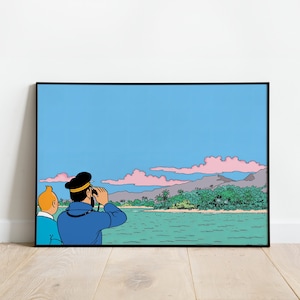 Tintin and Captain Haddock, 4k High Quality Digital Download - for Print / Poster / Comic Poster / Kuifje