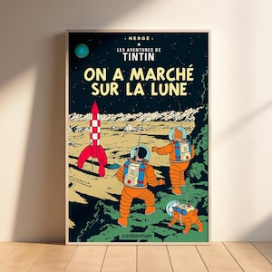 タンタンのカバー「We walk on the Moon」 - 高品質デジタルダウンロード、4k / 300dpi、JPG
