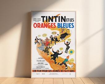 Tintin and the Blue Oranges, Wall Art, Poster, Digital Download