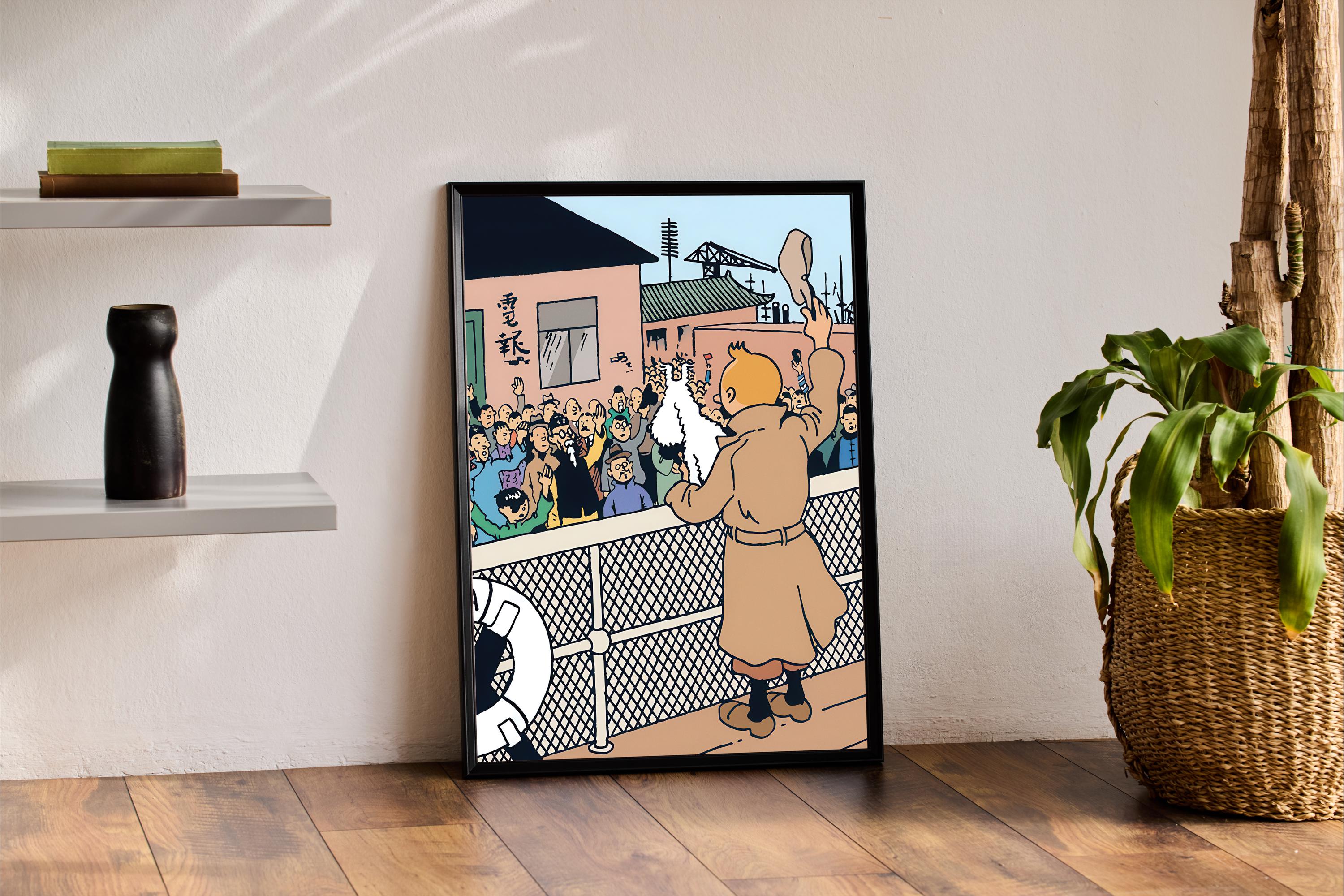 Tintin, Goodbye - Tintin and Snowy Comic Book Poster - Tintin and