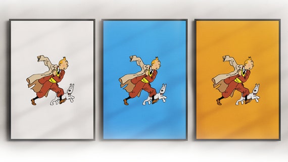 Tintin Digital Download 3 Colors - for Printing - Wall Art