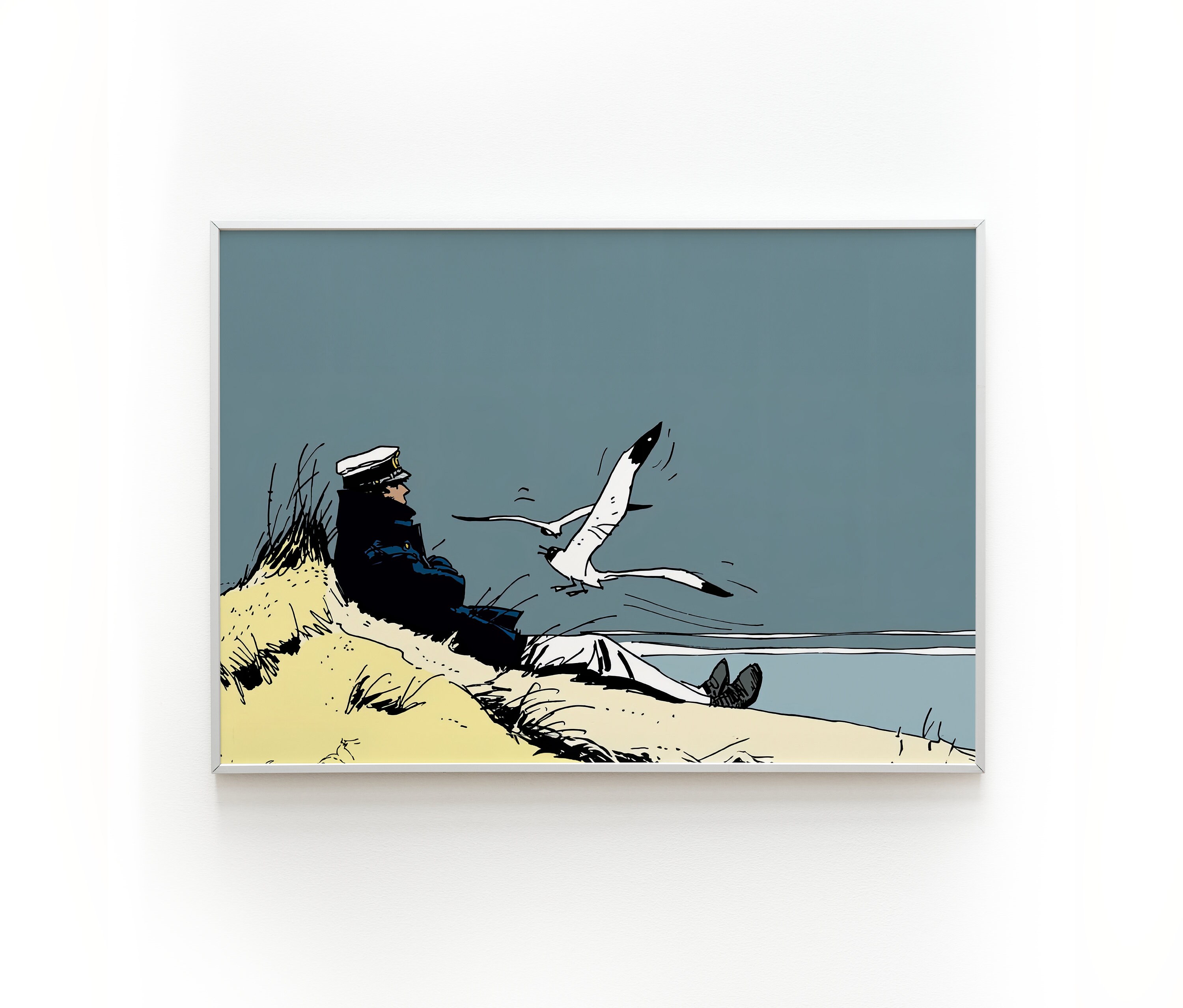 Corto Maltese Poster, Digital Download, Beach Landscape, Famous Image