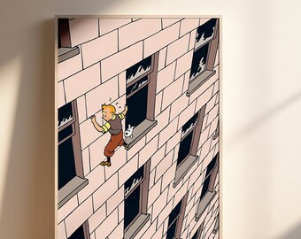 Tintin, 4 Poster, High Quality 4k Digital Downloads - for Printing