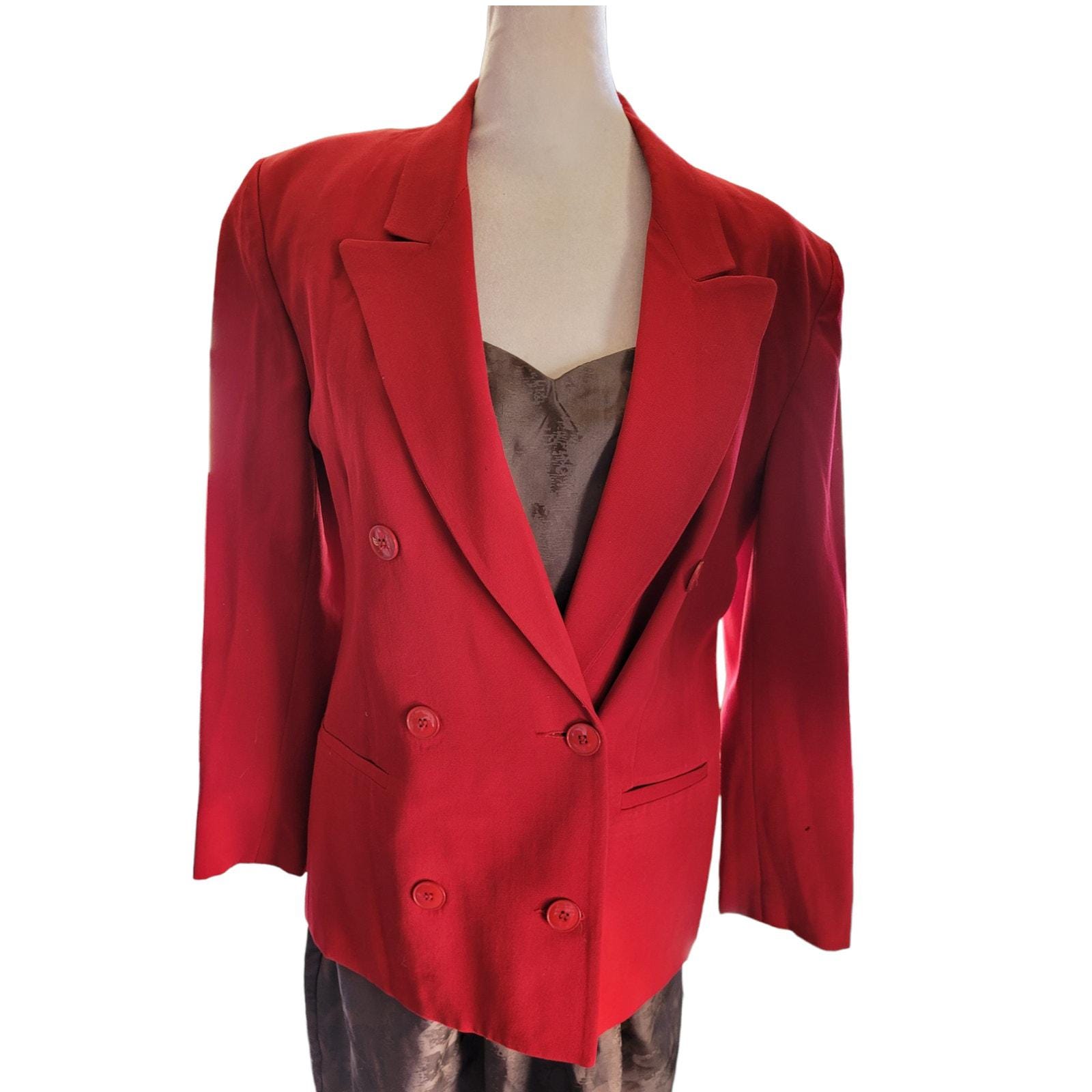 ジャケット Red Double Breasted Tailored Wool Blazer ZARA WOMAN NWT DOUBLE BREASTED BLAZER JACKET RED 2761/250 S