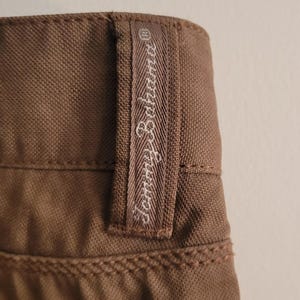Vintage heren Tommy Bahama Tencel katoenen broek bruin ontspannen resortwear, € 40,- afbeelding 3