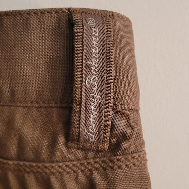 Vintage heren Tommy Bahama Tencel katoenen broek bruin ontspannen resortwear, € 40,- afbeelding 3