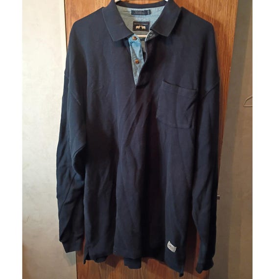 Vintage Woods & Gray XLT Tall Heavyweight Cotton Rugby Shirt Made in Macau