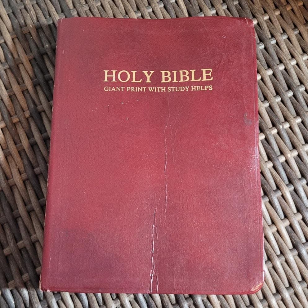 Holy Bible KJV Dugan 712 Giant Print Buffalo Leather Red Letter