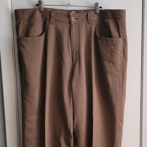 Vintage heren Tommy Bahama Tencel katoenen broek bruin ontspannen resortwear, € 40,- afbeelding 2