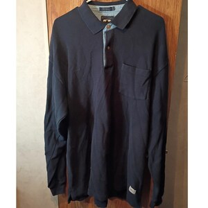 Vintage Woods & Gray XLT Tall Heavyweight Cotton Rugby Shirt Made in Macau image 2