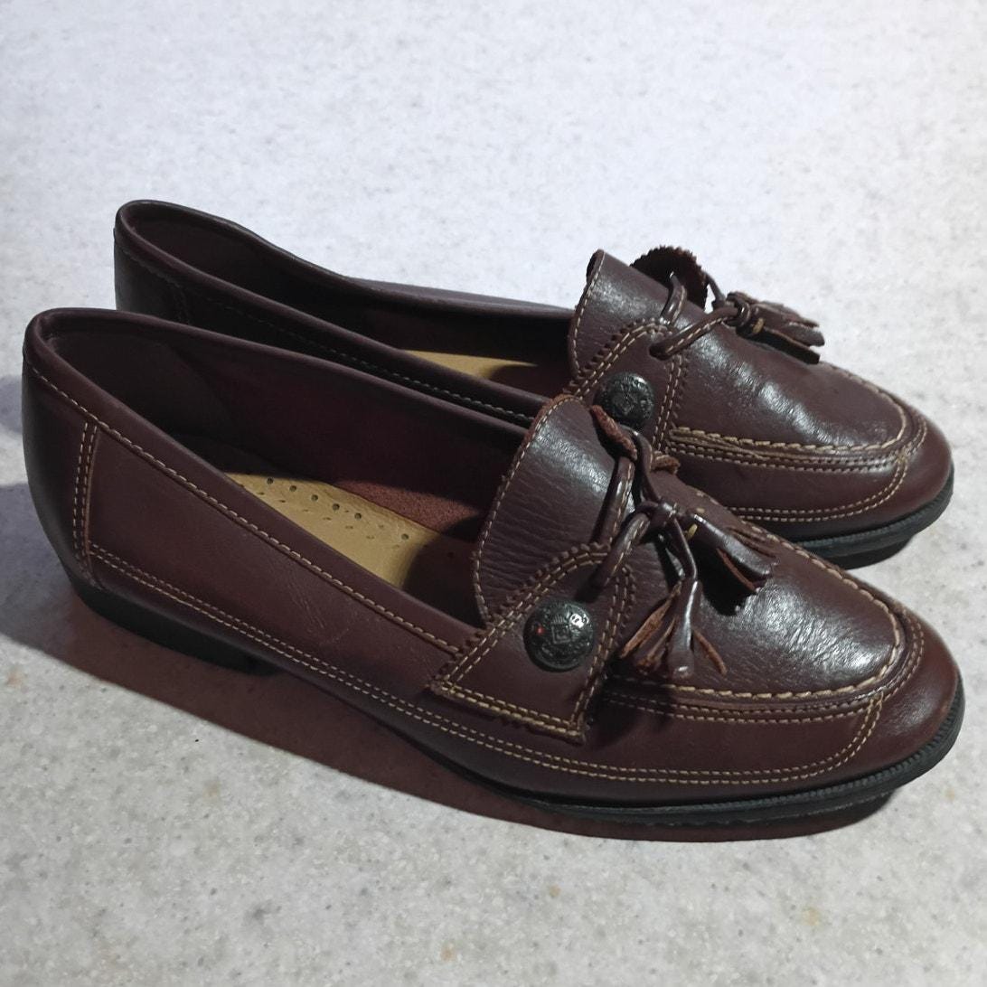 Bally “Bentley” Burgundy Italy Leather Kiltie Loafers SIZE 11D MENS Dress Shoes Mens Vintage Loafers - Etsy main image 4
