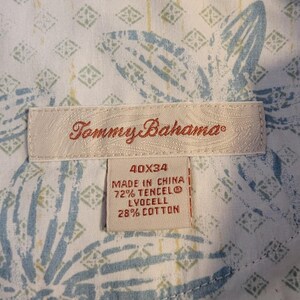 Vintage heren Tommy Bahama Tencel katoenen broek bruin ontspannen resortwear, € 40,- afbeelding 4