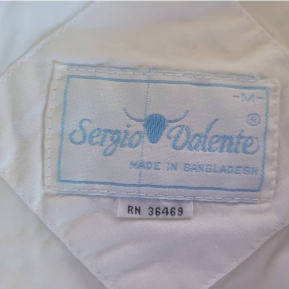 VINTAGE 1980 Sergio Valente Womens Snap Front Whi… - image 3