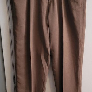 Vintage heren Tommy Bahama Tencel katoenen broek bruin ontspannen resortwear, € 40,- afbeelding 1