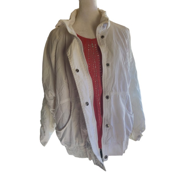 VINTAGE 1980 Sergio Valente Womens Snap Front Whi… - image 8