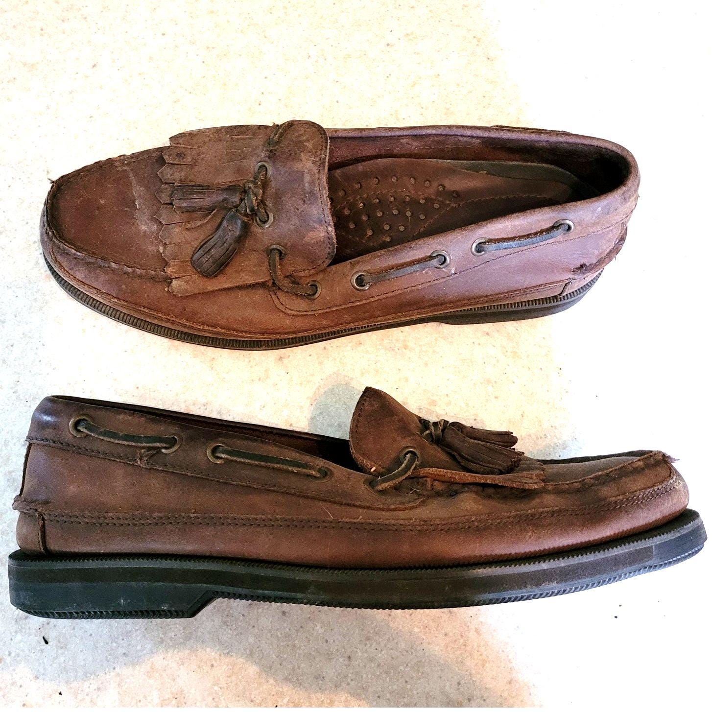 Bass Shoes Men 10 Brown Peeble Leather Lace Up Classic Old Money Dress Shoes EUC Gh Bass Shoes - Etsy main image 4