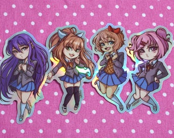 Pegatinas del club de literatura doki doki