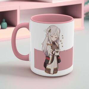 Frieren Anime Mug, Cute Manga Coffee Cup, Kawaii Anime Gift, Unique Collector's Item