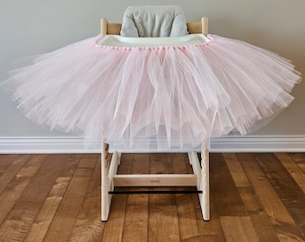 Pink High Chair Tutu, Highchair Tutu, High Chair Banner, First Birthday Decor, Smash Cake Party