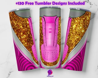 Envoltura para vaso Glitter Kicks: Diseño de zapatillas, vaso delgado de 20 oz (descarga digital PNG)