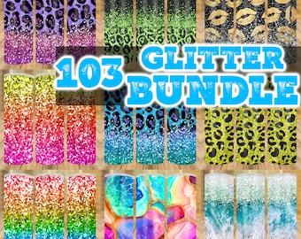 103 diseños de envoltorios para vasos con brillantina: paquete de 20 oz (descarga digital)