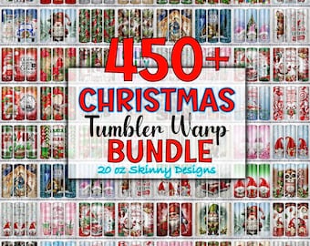 450+ Christmas Tumbler Sublimation Designs | 20oz Skinny Tumbler Bundle Wrap, Funny Christmas Design Tumbler PNG Bundle Digital