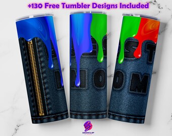Best Mom Ever Jeans Tumbler, Colorful Mothers Day Gift (PNG Digital Download)