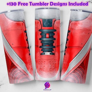 Glitter Kicks Tumbler Wrap Bundle 20oz Skinny Tumbler Wrap PNG Glitter Sneaker Tumbler Wrap Design Tumbler Sublimation Instant Download PNG