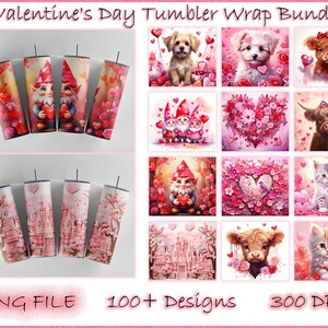 100+ Valentine Tumbler Wrap Bundle, Valentine 20oz Skinny Tumbler Designs, Valentine Sublimation Designs, Valentines Day Tumbler