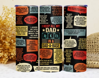 Diseño de sublimación para vaso de 20 oz de Dad Jokes (descarga digital)