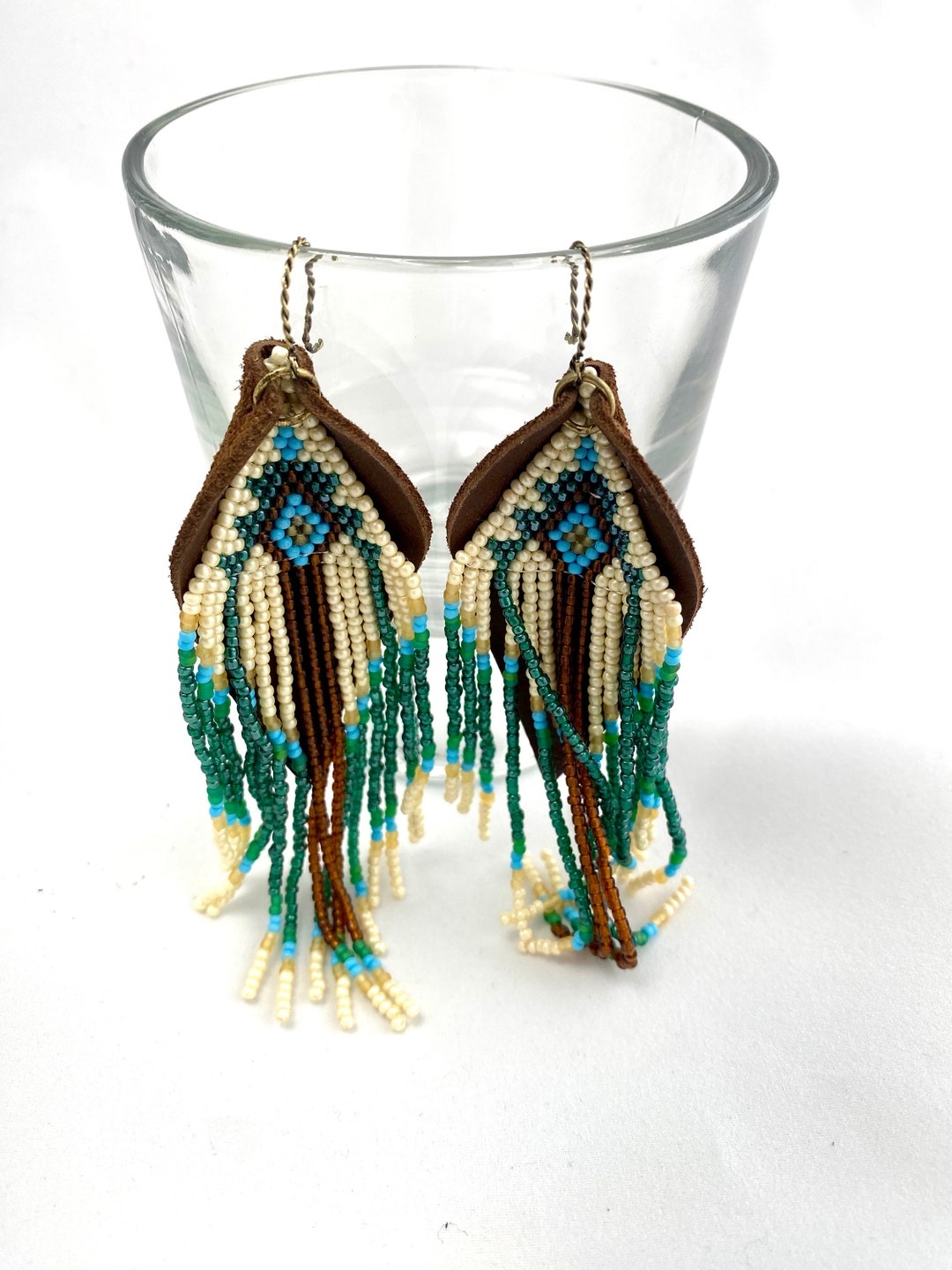Native American Seed Bead Earrings - Etsy