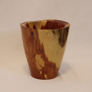 Hand Turned Cedar Bud Vase - Unique Wooden Flower Vase for Rustic Decor