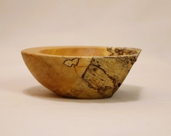Spalted Ash Decorative Bowl - Artisan Woodturning Gift for Kitchen