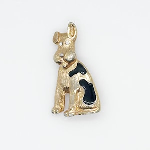 Vintage BJI Spotted Dog Brooch with Floppy Ear