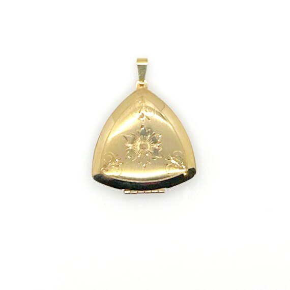 Vintage Gold Filled Triangular Scrollwork Locket - image 8