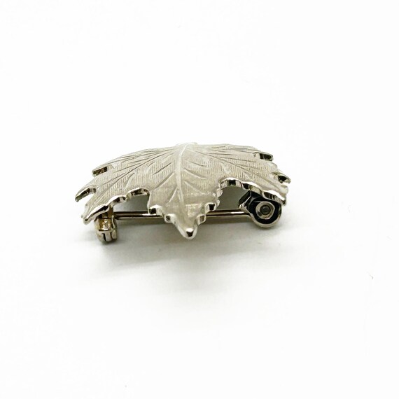Vintage Tiny Silver Maple Leaf Pin - image 2