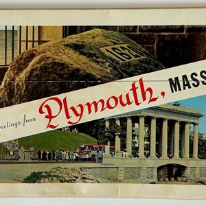 Plymouth Rock ansichtkaartboekje (jaren 60-70) ongebruikte reisnostalgie