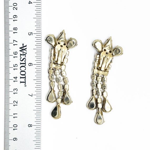 Massive Vintage Ruby Red Brooch and Earrings - image 12