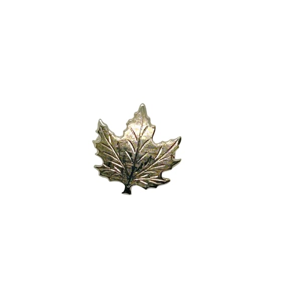 Vintage Tiny Silver Maple Leaf Pin - image 5