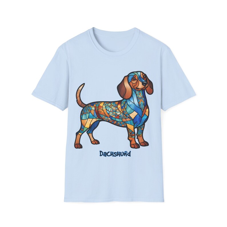 Dachshund Stained Glass Tee image 1