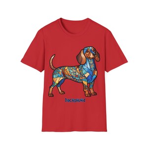Dachshund Stained Glass Tee image 5