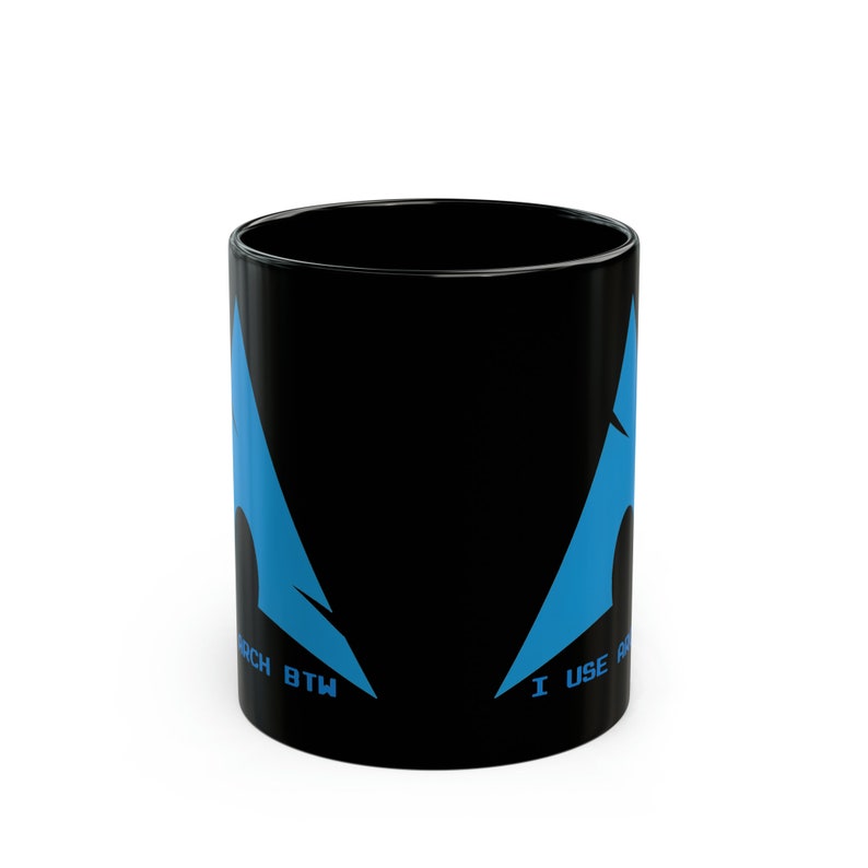 I Use ARCH BTW Arch Linux, Linux Mug, Arch Linux Mug 11oz Black Mug image 3