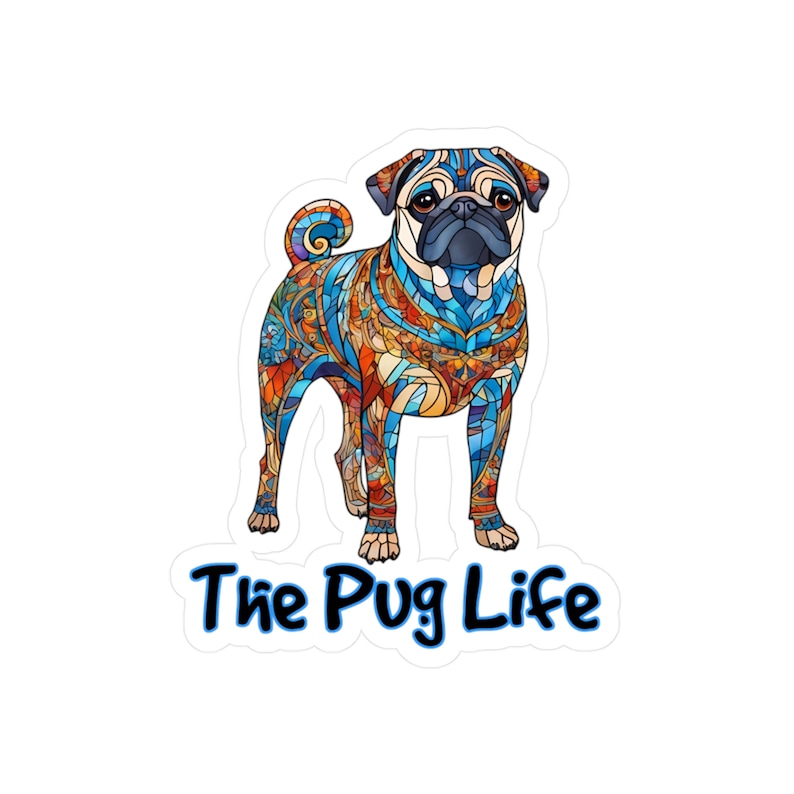 The Pug Life Vinyl Decal image 1