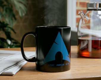 I Use ARCH BTW Arch Linux, Linux Mug, Arch Linux Mug - 11oz Black Mug